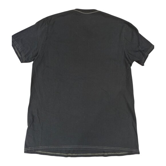 DKNY Jeans NYC Crest Graphic Tee XL Black Tribeca SoHo Village V-Neck - Picture 4 of 8